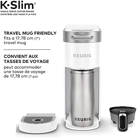 Keurig K-Slim Single Serve K-Cup Pod Coffee Maker, Featuring Simple Push Button Controls and MultiStream Technology, White - Image 6