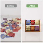 HTB 2 Tier Tea Organizer for Tea Bags with 6 Removable Metal Baskets - Image 5