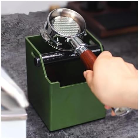 Coffee Knock Box, ABS Stainless Steel Rubber Grounds Bin - Image 4