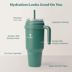 REDUCE 50 oz Stainless Steel Tumbler with Handle - Dual-Wall Vacuum Insulated Travel Mug, Sweat-Proof Lid & Reusable Straw - Keeps Drinks Cold for 24 Hrs, Fits Cupholders, Dishwasher Safe - Alpine - Image 4