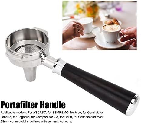 58mm Coffee Single Spout Portafilter, Coffee Portafilter by with Stainless Steel portafilters and Solid Wooden Handle, Coffee Machine Filter Coffee Machine Replacement Parts - Image 5