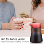 Glass Coffee Carafe with Wood Heat-Resistant Loop, 16oz Glass Coffee Server for Pour Over, Coffee Decanter & Coffee Pot, 2 Pack - Image 5