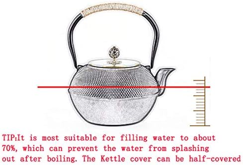 tetsubin 40oz cast iron kettle workshop japanese Healthy cast iron Teapot with Stainless Steel Infuser （1200mL）【1.75Kg】 - Image 4
