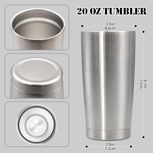 20 oz Tumbler Insulated Tumblers Stainless Steel Coffee Mug,SS 12PCS - Image 5