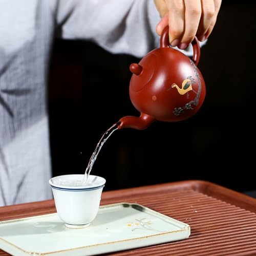 Tea Pots For Loose Tea Small Capacity Kung Fu Tea Set Living Room Desktop Teapot Home Tea Party Purple Clay Teapot Decoration Tea Infuser Pot - Image 6