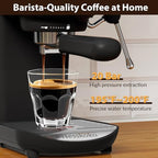 20 Bar Espresso Machine, Compact Espresso Maker with Milk Frother - Image 2