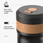 French Press Coffee Maker Outdoor Portable Coffee Pot French Press Coffee Maker Stainless Steel Insulated Travel Mug with Coffee Grounds Filter,Portable Coffee Pot,Travel Coffee Maker - Image 5
