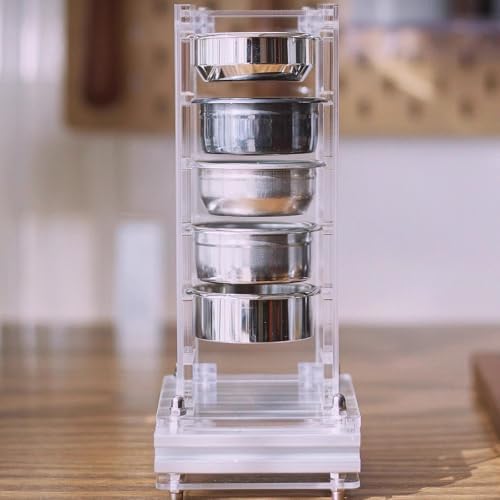 Desktop Espresso Portafilter Bracket, Filter Basket Stand Holder, Aluminum Alloy Base and Acrylic Bracket, for 58mm Espresso Machines and 58mm Coffee Puck Screens - Image 7