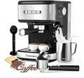 20 Bar Espresso Machine with Milk Frother Steam, Stainless Steel 1100W by Empstorm