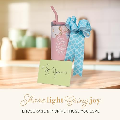 Christian Art Gifts XL Stainless Steel Double-Wall Insulated Womens Travel Mug Tumbler Thermos: God is Within Her Inspirational Scripture, Reusable Straw, Twist-Dial Lid, Pink Multicolor Floral, 40 oz - Image 6