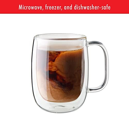Zwilling Sorrento Plus 4-Pc Double Wall Insulated Glass Coffee Mug Set - Image 4