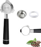 54mm Bottomless Portafilter,Espresso Bottomless Portafilter with 3 Ear,with Silicone Ring and Filter Basket,Anti-Slip Alloy Handle,for Breville870/875/878/880 Coffee Machine by Ailgely