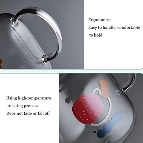 Coffee And Tea Kettle Handmade Glass Teapot With Removable Loose Tea Glass Infuser Blooming Teas 2-in-1 Tea Kettle Applicable Electric Pottery Tea Pot (Color : Green) - Image 6