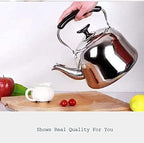 Tea Kettle Stovetop Modern Whistling Kettle Stainless Steel Tea Pot with Anti-scalding Handle Tea Kettle Stovetop Whistling Tea Pot Pour Over Kettle(5L) - Image 3