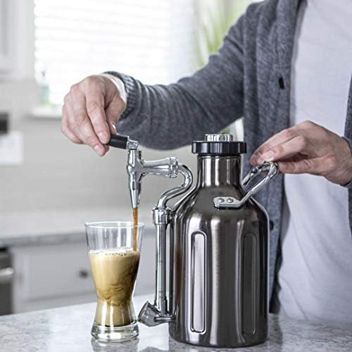 GrowlerWerks uKeg Nitro Cold Brew Coffee Maker, 50 oz, Black Chrome - Image 4