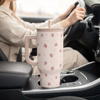 Fall Maple Leaf Stainless Steel Tumbler with Handle 40 Ounces Insulated, Travel Cup for Women Girls Friends Teens - Image 6