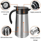 GearRoot 28oz Small Coffee Carafe Insulated Coffee Pot, 2 Pack Silver - Image 5