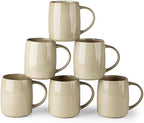 GBhome Large Coffee Mugs Set of 6, 18oz Handmade Ceramic Coffee Mugs Set with Gradient color for Latte/Tea/Beer/Hot Cocoa, Dishwasher & Microwave Safe, Khaki by GBhome