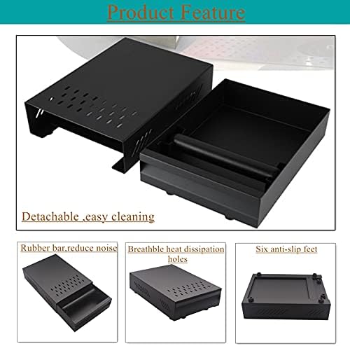 DIBTSA Espresso Knock Box Drawer, 2.5L Capacity Stainless Steel Detachable Coffee Ground Knock Container, For Home, Office, Restaurant and Coffee Shop (Black) - Image 3