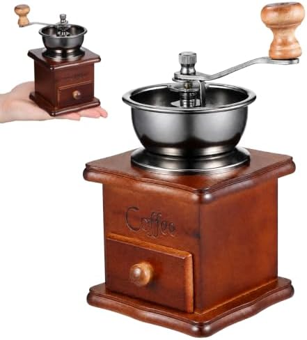 BESTOYARD Coffee Manual Espresso Machine Coffee Beans Espresso Hand Grinding Machine Stainless Steel Coffee Maker Peppermills Pepper Wooden Coffee Machine by BESTOYARDSHOME