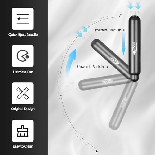 IKAPE Retractable Coffee WDT Tool, One-Press Release Espresso Stirrer Distribution Tool, 0.4mm 8 Adjustable Needles, Even Coffee Grounds Distribution with Stand & Extra Needles - Image 3