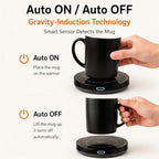BESTINNKITS Coffee Mug Warmer & Mug Set for Desk, 14oz Ceramic Mug, Black - Image 4