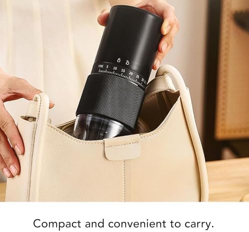 Portable Electric Coffee Grinder, Adjustable Ceramic Conical Burr USB Rechargeable for Home Travel Camping Office - Image 3