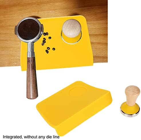 Coffee Powder Press Tool Set, Flat Base Hammer with Non Slip Silicone Tamper Mat and Slot, Wooden Handle, for Home and Office Barista Coffee Making (58mm / 2.28in Tamper) - Image 5