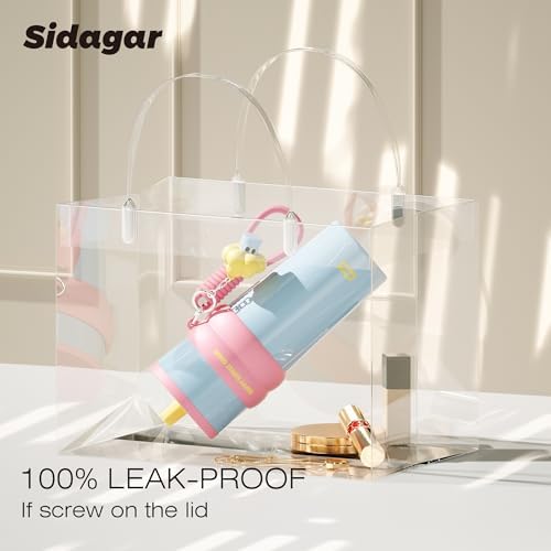 SDGA+ 24 oz Stainless Steel Tumbler with Lid and Straw, Insulated Water Bottle Leak Proof for Hot and Cold, Portable Travel Coffee Mug, Reusable Coffee Cup for Women, Blue - Image 3