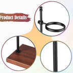 Coffee Dripper Stand Wooden Hand Pour Over Coffee Stand Holder Aluminum Alloy Adjustable Cup Stand Reusable Coffee Making Stand Smooth Surface - Image 3