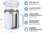 SUNWILL Travel Coffee Mug Set of 4, 14 oz Insulated Stainless Steel - Image 2