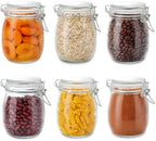 Glass Jars with Airtight Lids, 26oz Glass Storage Jars Set of 6, Thick Food Storage Containers for Pantry Organization, Kitchen Counter, Coffee, Pasta, Cereal by Snaiio