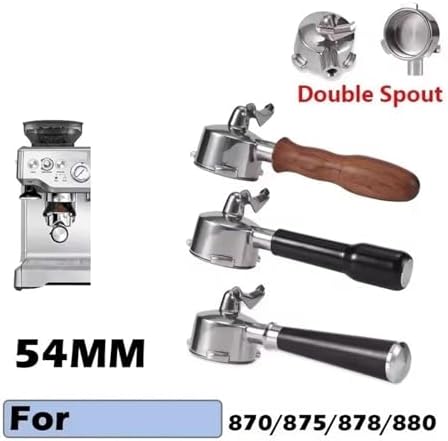 Coffee Bottomless Portafilter 54mm Double Spout Naked,Compatible For Breville, Compatible For Sage, 870 878 880 Espresso Machine Accessories Barista Tools(54mm Red DH) - Image 2