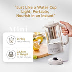 Bear HK-5L06P04 Mini Health Pot, Electric Kettle Tea Maker with Infuser, Glass Kettle & 316L Stainless Steel, 6 Auto Menus, 0.6L Compact Size, White - Image 4