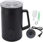 BRRNOO Electric Milk Frother 4 in 1 Warm and Cold Milk Foamer Steamer for Coffee Latte Cappuccino Hot Chocolate with 160ML Frothing 350ML Heating Capacity Non Stick Coating (US Plug 110V) by Enhancethequalityoflife
