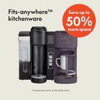 BELLA VersaBrew 2-in1 Coffee Maker, K-Cup compatible, Brew 3 Sizes Carafes & Single Serve Cups, Dishwasher Safe Reusable Filter & Filter Holder, Iced Coffee Function, 60oz Tank, Plum - Image 2