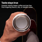 Fellow 12 oz Carter Move Travel Mug - Vacuum-Insulated Stainless Steel Travel Coffee Mug - Coffee Tumbler with Ceramic Interior and Splash Guard - Electric Cobalt - Image 3