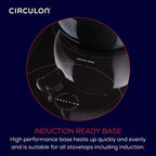 Circulon Enamel on Steel Whistling Induction Teakettle, Tea Kettle for Stovetop with Flip-Up Spout, 2-Quart, Black - Image 3