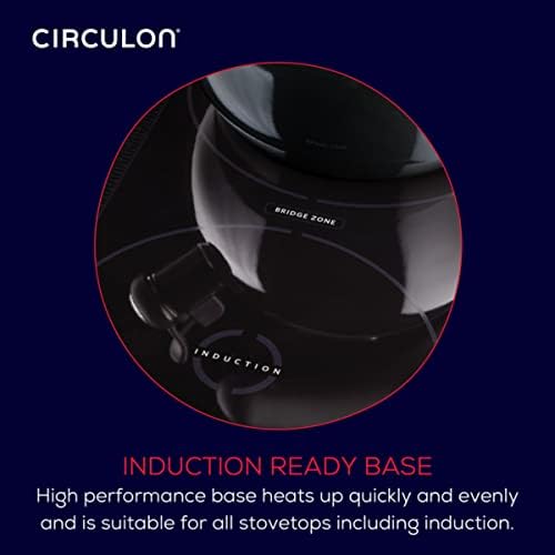 Circulon Enamel on Steel Whistling Induction Teakettle, Tea Kettle for Stovetop with Flip-Up Spout, 2-Quart, Black - Image 3