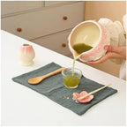8pcs Cherry Blossom White Matcha Bowl With Whisk Set, Tea Includes With Spout(H) - Image 3