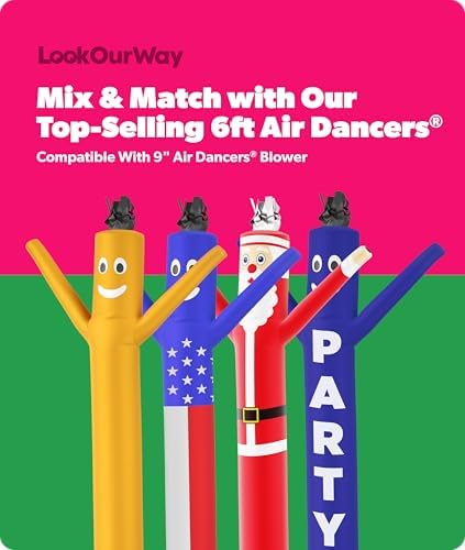 LookOurWay Air Dancers Wacky Waving Inflatable Tube Man Attachment - 7 Feet Tall Advertising Air Dancer Waving Man Inflatable Tube Guy - Blower Not Included - Orange - Image 7