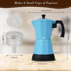 LAOION 6 or 3 Cup Electric Moka Pot, Cafeteras Electricas Modernas-Blue - Image 3