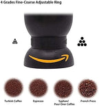 Coffee Grinder Manual Coffee Grinder with Ceramic Burrs Hand Coffee Mill with Two Containers Adjustable Coarseness Refillable Lids - Image 5