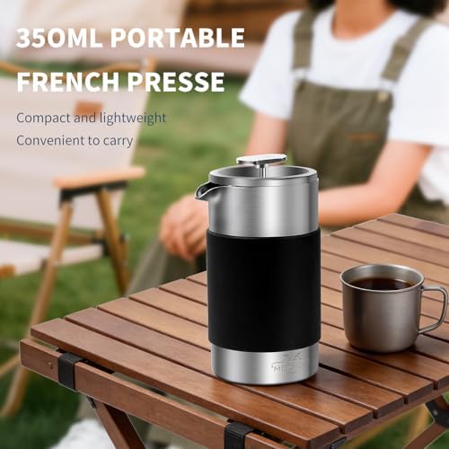 Mini French Press Coffee Maker 12oz Insulated French Press with Pouch - Image 3