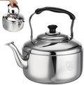 304 Stainless Steel Tea Kettle 6L Whistling Stovetop Kettle with Anti-Scalding Handle Large Diameter Spout Water Boiling for Gas Induction Electric Stoves Home Kitchen by OKUMEYR