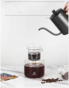 JITEM Cafetera Ice Cold Dripper Coffee and Tea Maker Dripper Brewer Maker with Adjustable Water Flow Stainless Steel Filter Glass Carafe for Coffee or Tea - Image 5