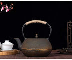 Cast Iron teapot Japanese Teapot Cast Iron Kettle Large Capacity 1800ML Retro Tea Set Manual Gift For Men Make Tea Pot (C) - Image 2