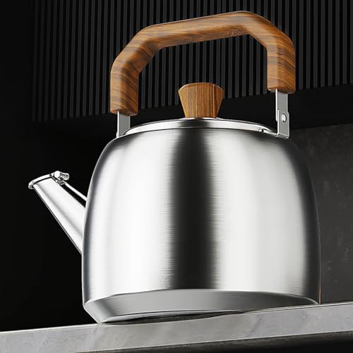 316 Stainless Steel Tea Kettle Whistling Teapot Stovetop Fast Boiling Whistling Tea Kettle For Stove Top(6l) One Color 5L - Image 6