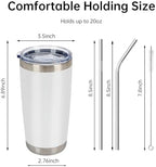 IEOVIEE 32 Pack 20oz Stainless Steel Insulated Bulk Tumblers with Lid&Straw - Image 3