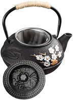 Japanese Cast Iron Teapot, 20oz/600ml Cast Iron Tea Kettle by HomeKitchen